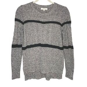 Madewell Sweater Size S Marled Gray Crewneck Ribbed‎ Hem Preppy Urban Casual